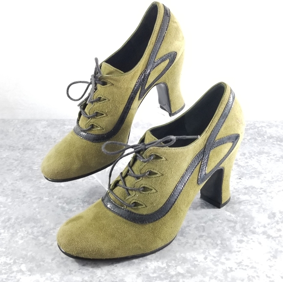 John Fluevog Shoes - FLUEVOG Miracles Lanciano Suede Heels  Sz 8 fits 7